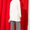 Self-Belted Basic Cardigan Ecru – Image 3