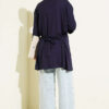 Self-Belted Basic Cardigan Navy Blue - immagine 3