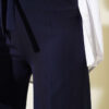 Self-Belted Dabble Pants Navy Blue – Image 4