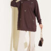 Cherry Embroidered Lace Tunic Dark Brown – Bild 2