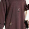 Cherry Embroidered Lace Tunic Dark Brown – Bild 4