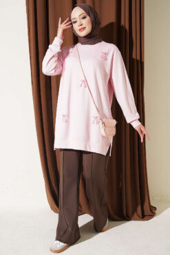 Alternative view of Cherry Embroidered Lace Tunic Pink