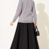 Cherry Embroidered Pique Cardigan Grey – Image 4