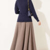 Cherry Embroidered Pique Cardigan Navy Blue - Image 4
