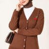 Cherry Embroidered Pique Cardigan Latte - الصورة 3