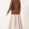 Cherry Embroidered Pique Cardigan Latte - الصورة 4