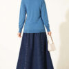 Cherry Embroidered Pique Cardigan Blue - الصورة 4