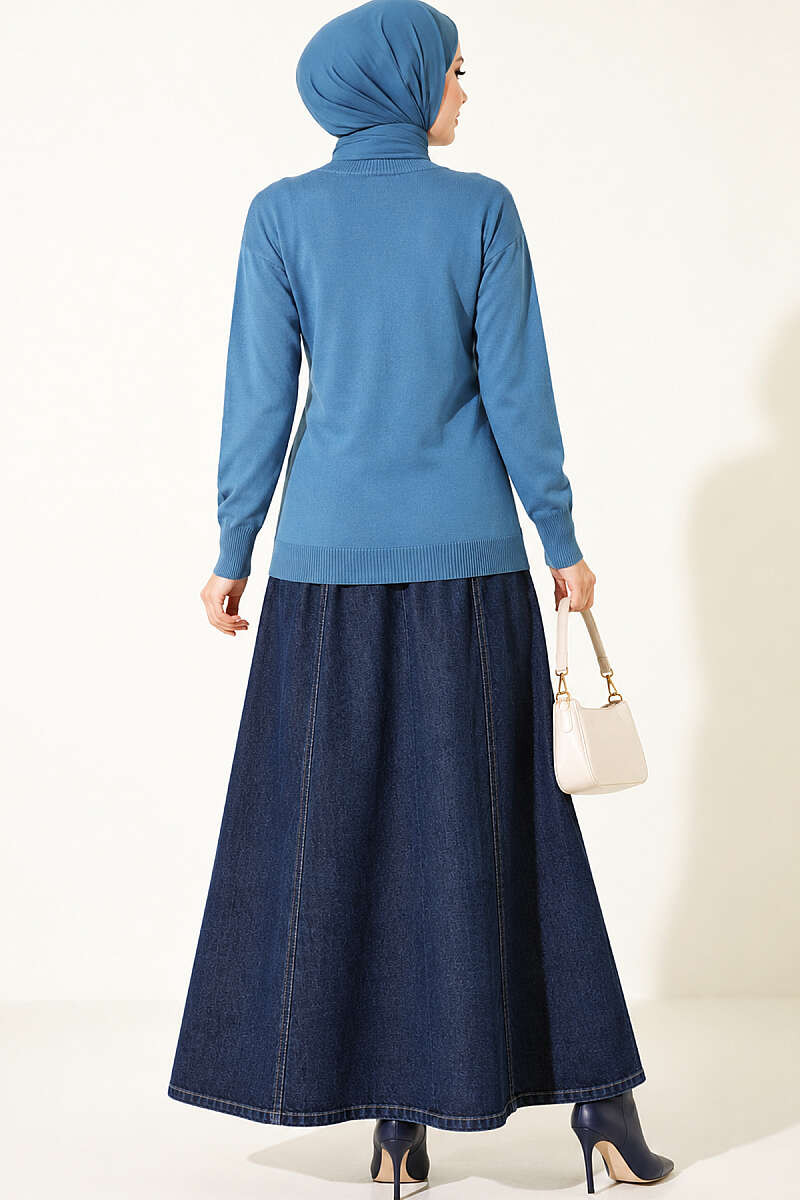 Cherry Embroidered Pique Cardigan Blue - الصورة 4