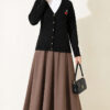 Cherry Embroidered Pique Cardigan Black – Bild 2