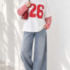 Long-Sleeve Striped and Printed Tunic Red - Imagen 2