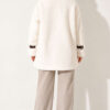 Sleeve-Shoulder Hem Pocket Plush Coat Dark Brown – Bild 3