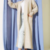 Buttoned Cuff Shawl Collar Knit Cardigan Beige