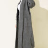 Buttoned Cuff Shawl Collar Knit Cardigan Smoke