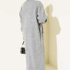 Buttoned Cuff Shawl Collar Knit Cardigan Grey - immagine 3