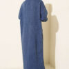Buttoned Cuff Shawl Collar Knit Cardigan Indigo - Imagen 3