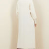 Buttoned Cuff Shawl Collar Knit Cardigan Cream - Imagen 3