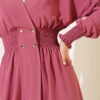 ⁦Sleeve and Waist Drawstring Cardigan Powder Pink⁩ - الصورة ⁦4⁩