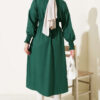 Sleeve and Waist Drawstring Cardigan Emerald - Imagen 3