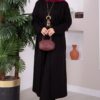 Hooded Knit Three-Piece Set Black - Imagen 4
