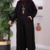 Hooded Knit Three-Piece Set Black - Imagen 3