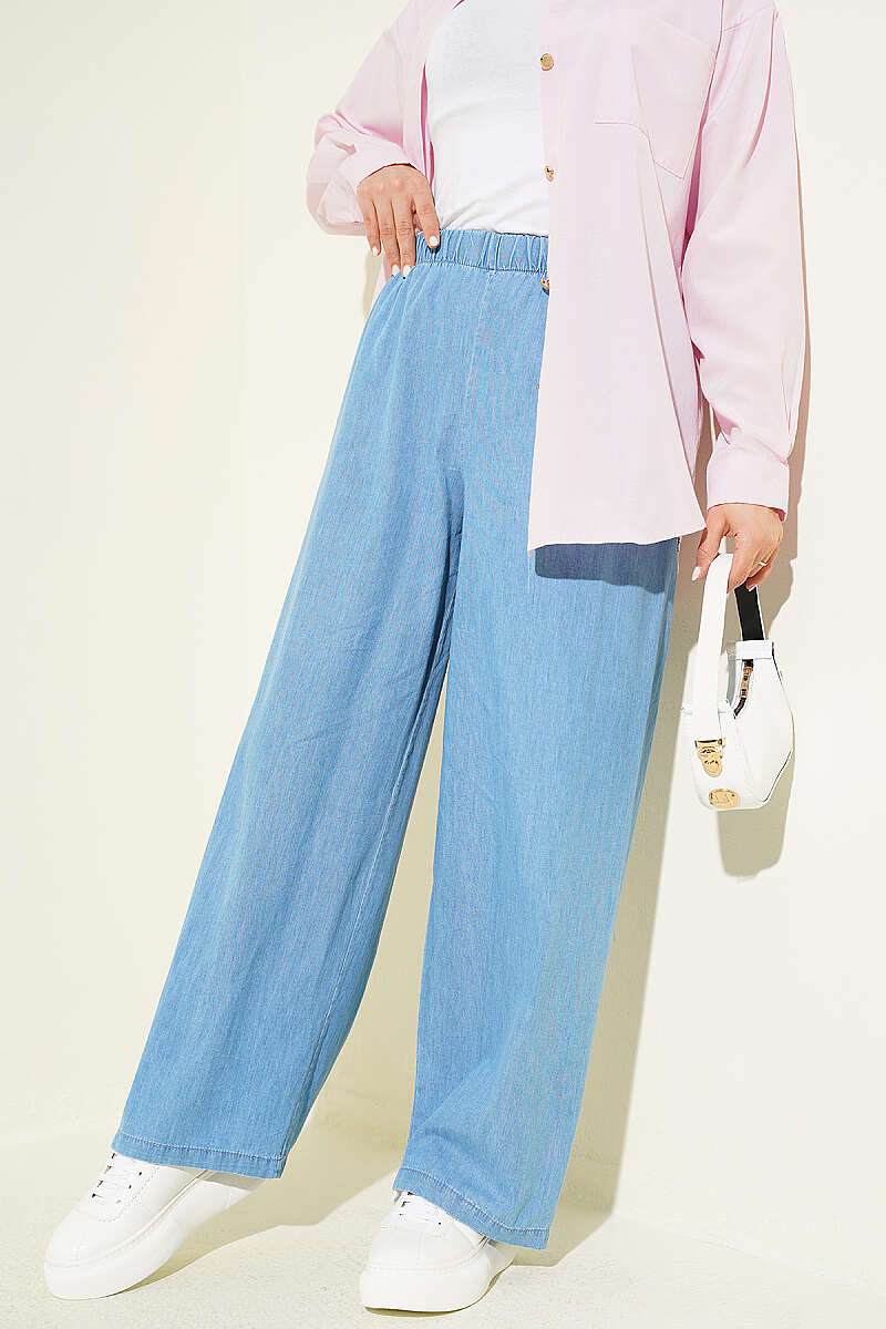Denim Wide Leg Pants Denim - Imagen 5