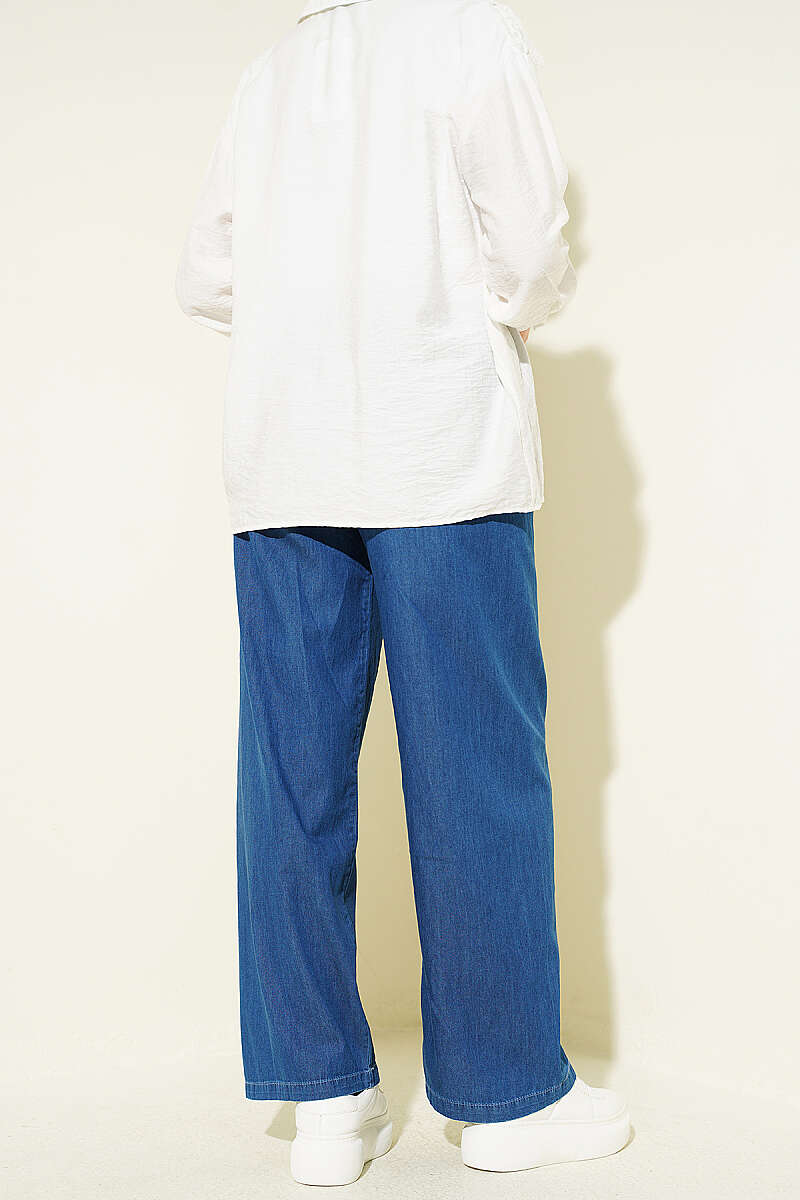 Denim Wide Leg Pants Denim - Imagen 3
