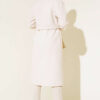 Double-Breasted Coat with Shawl Collar Beige - الصورة 3