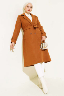 Alternative view of Double-Breasted Coat with Shawl Collar Terra