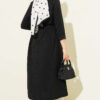 Wrap-front Hoodie with Tie Belt Black - Afbeelding 3