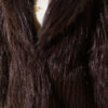 Wrap-Front Fur-Trimmed Coat Dark Brown - Imagen 4