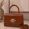 Handle Detail Lock Bag Tan – Image 2
