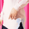 Rhinestone Embroidered Crew Neck Tunic Pink - Afbeelding 4