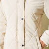 Faux Fur Collar Zip-up Quilted Coat Beige – Bild 4