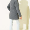 Faux Fur Collar Zip-up Quilted Coat Smoke – Image 3