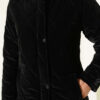 Faux Fur Collar Zip-up Quilted Coat Black - Afbeelding 4