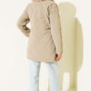 ⁦Faux Fur Collar Zip-up Quilted Coat Mink⁩ - الصورة ⁦3⁩