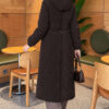 Faux Fur-Trimmed Jacket with Zipper Detail Dark Brown – Bild 4