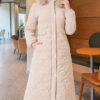 Faux Fur-Trimmed Jacket with Zipper Detail Beige – Bild 2