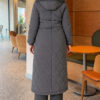 Faux Fur-Trimmed Jacket with Zipper Detail Smoke - Image 4