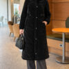 Faux Fur-Trimmed Jacket with Zipper Detail Black - Image 3