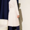 Double-Breasted Coat with Shawl Collar Beige - الصورة 3