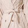 Double-Breasted Coat with Shawl Collar Beige - الصورة 4