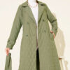 Double-Breasted Coat with Shawl Collar Taupe – Bild 2