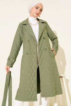 Alternative view of Double-Breasted Coat with Shawl Collar Taupe