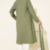 Double-Breasted Coat with Shawl Collar Taupe – Bild 3