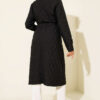 Double-Breasted Coat with Shawl Collar Jet Black - Imagen 3