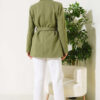 Belted Short Wool Blend Coat Hazel - Image 3
