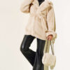 Belted Plush Coat Beige - immagine 2