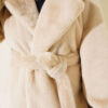 Belted Plush Coat Beige - immagine 4