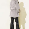 Belted Plush Coat Grey – Bild 3